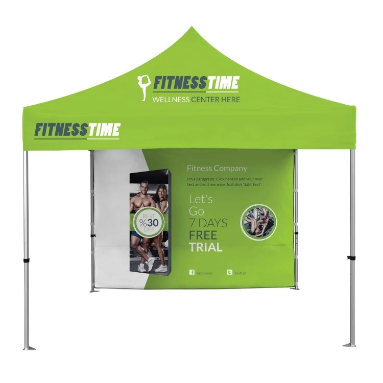 10ft Full Rear Tent Wall Only - 2 Side Imprint 1