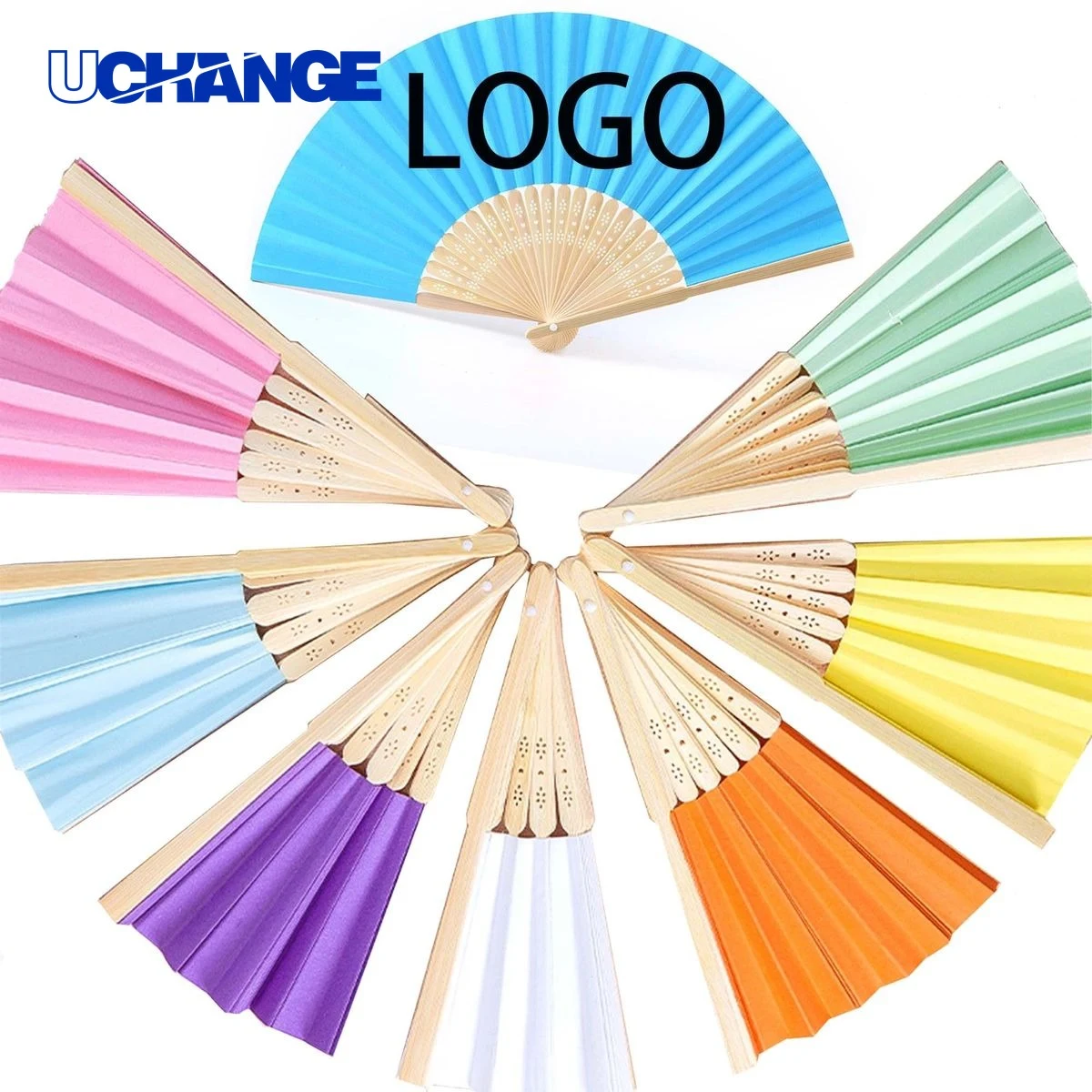 Bamboo Foldable Paper Hand Fan Tool 1