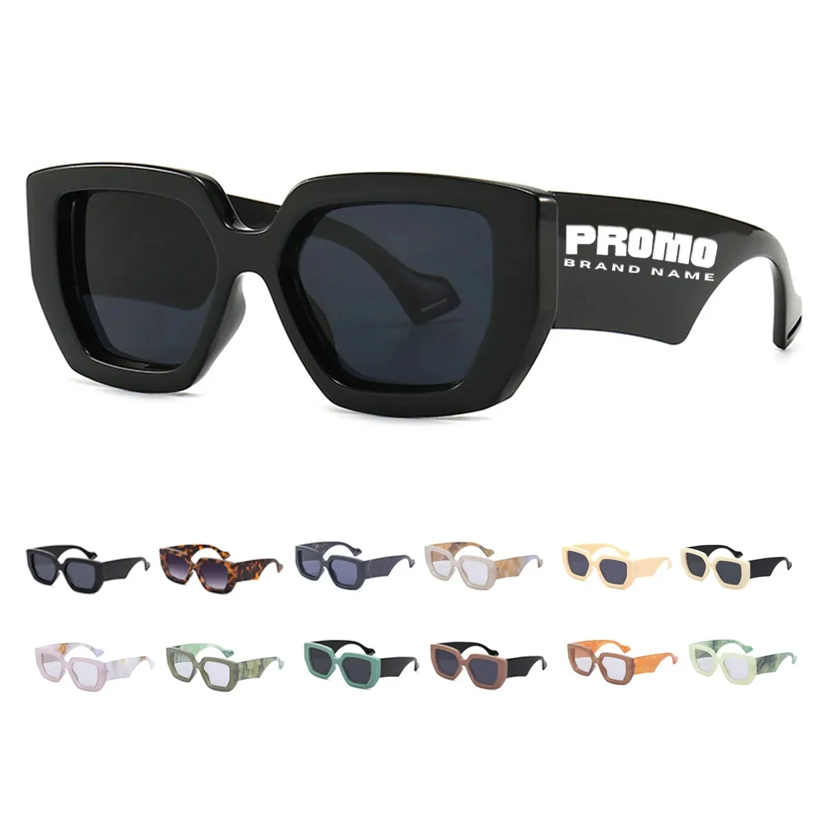 UV Protection Unisex Vintage Square Sunglasses 1