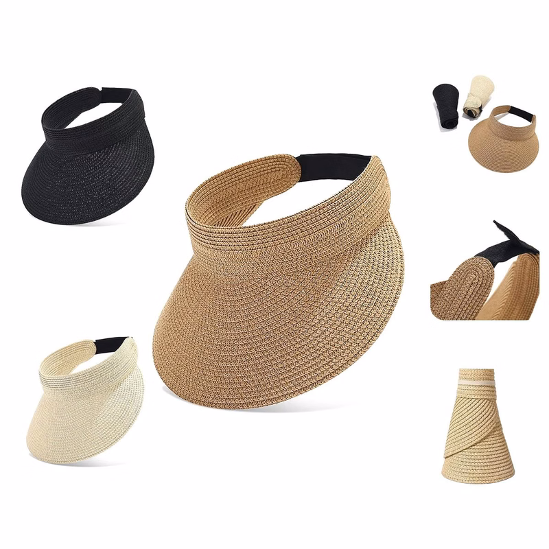 Womens Sun Visor Straw Hat
