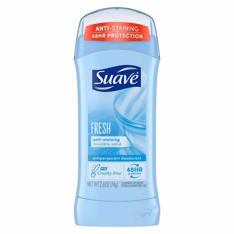 Suave Invisible Solid Antiperspirant Deodorant Fresh - 2.6 oz