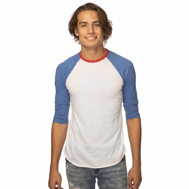 USA Made Unisex Americana Raglan Baseball Shirt