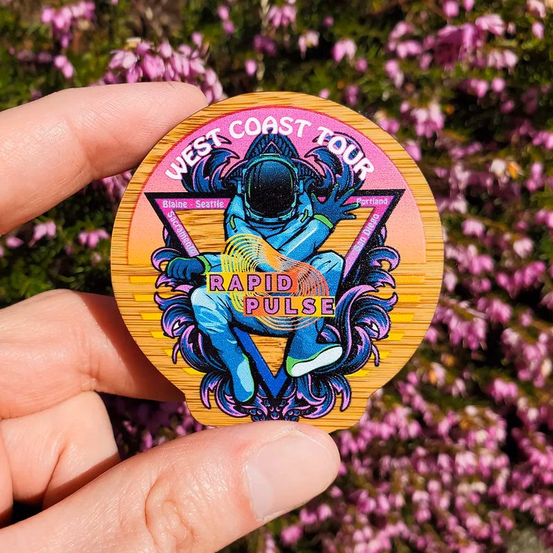 Custom Ultra Vivid Bamboo Magnets