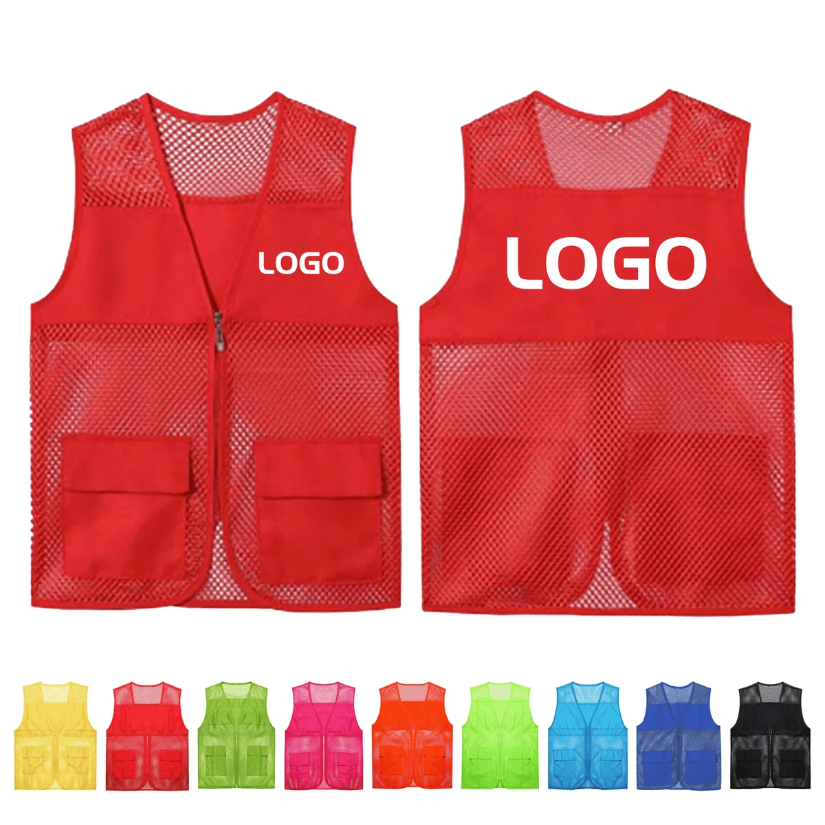 Unisex Mesh Breathable Multi-Pockets Vest 1