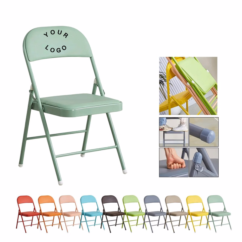 Foldable Metal Chair with PU Seat for Events