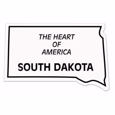 South Dakota State Shape Magnet - Full Color