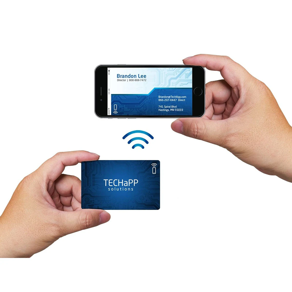 Credit Card Style NFC Business Card – One-Sided Full-Color Printing Included 1