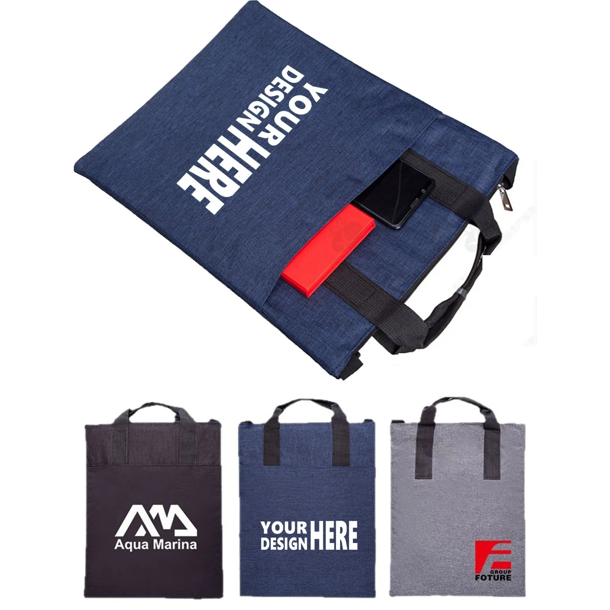 Business Zipper Shoulder Bag 1