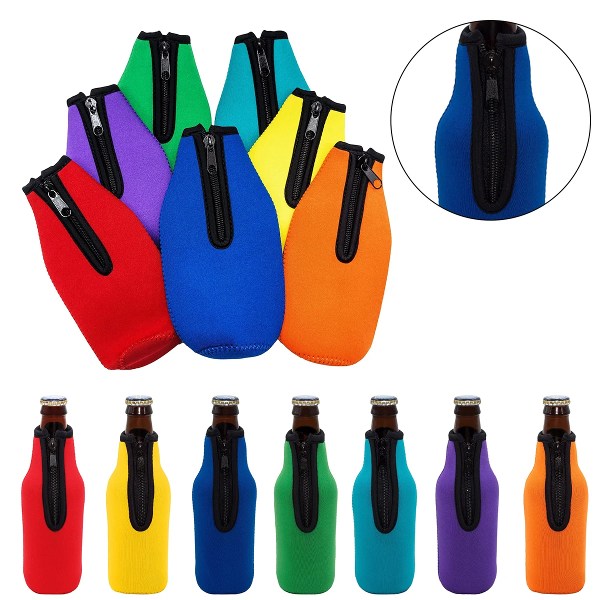 Neoprene Bottle Sleeves, custom koozie with logo imprint 1
