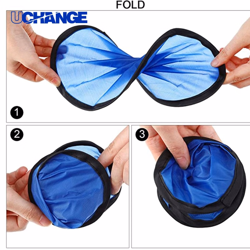 Round Foldable Polyester Hand Fan Tool