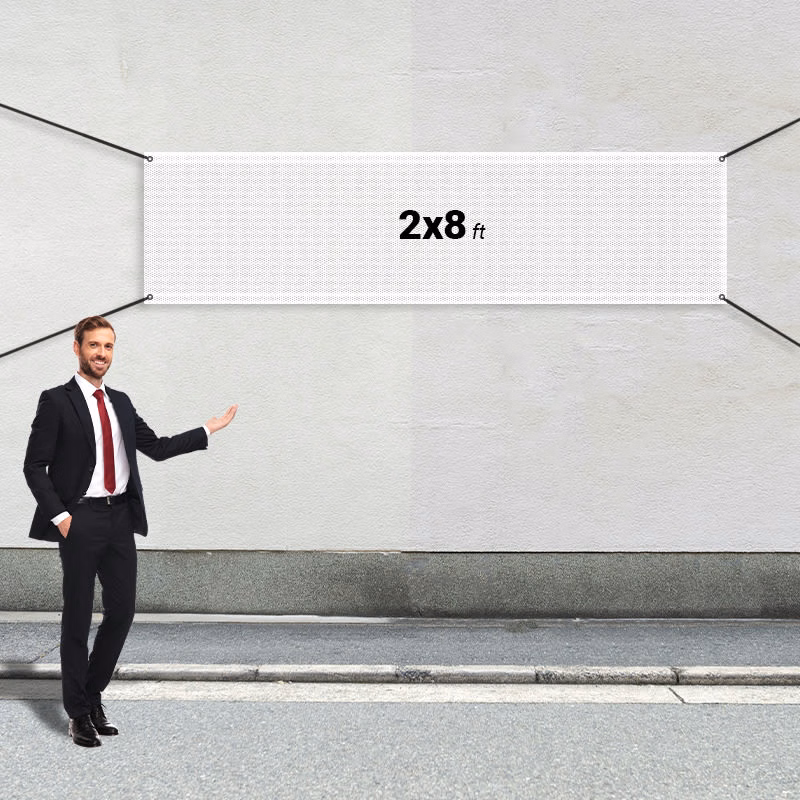Custom 2' X 8' Mesh Banners