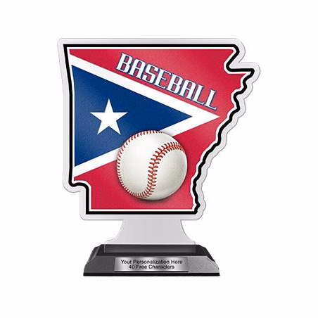 State Acrylic Trophy: 6" Arkansas Shape (Event typ