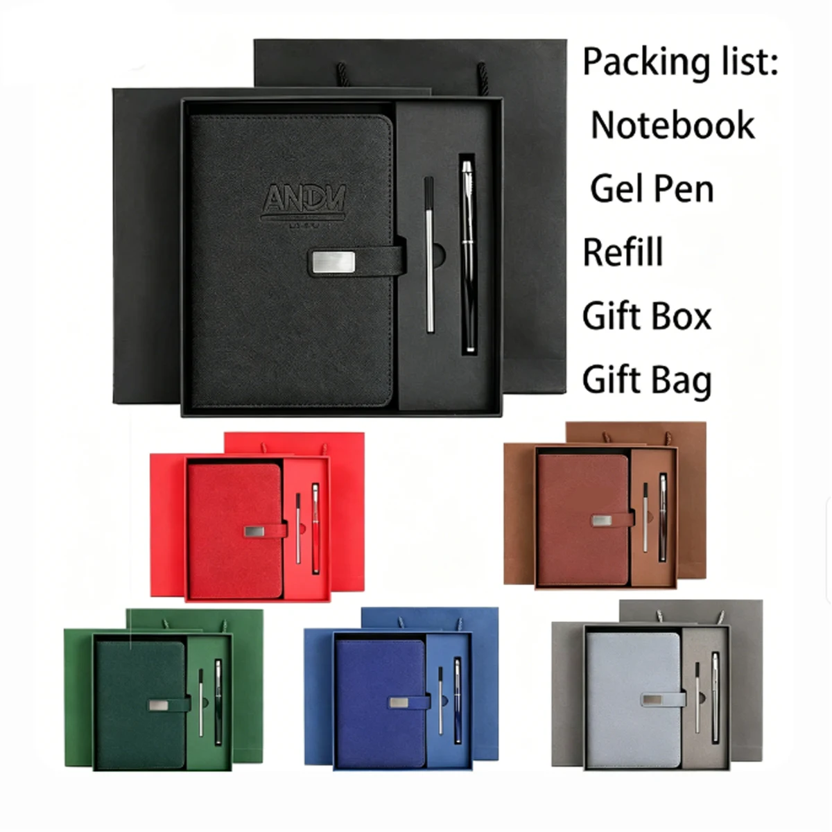 A5 PU Leather Notebook Gift Set 1