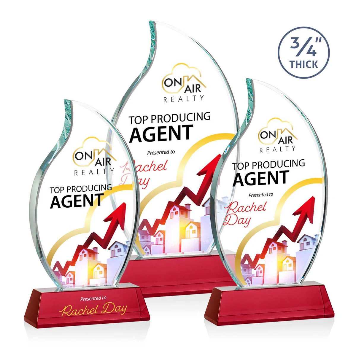 Croydon VividPrint™ Award on Newhaven Base - Red 1