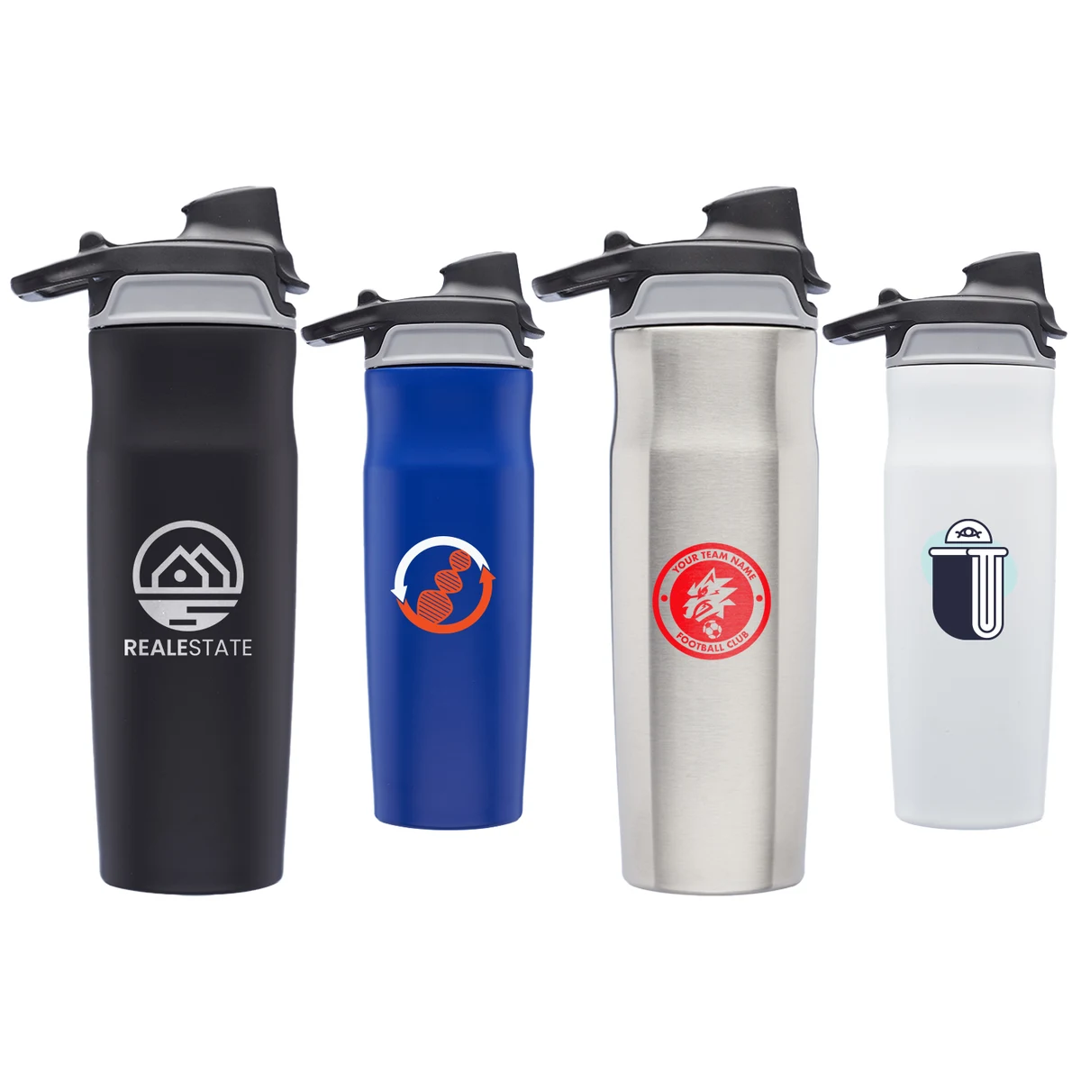 20 oz. Vacuum Insulated Juno Matte Water Bottles w/ Flip Lid 1