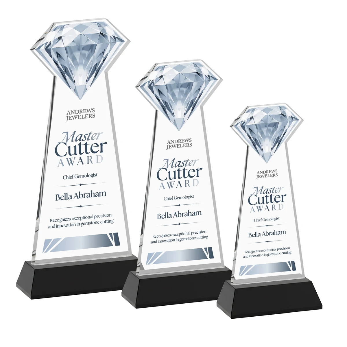 Gemstone VividPrint™ Award on Hartford Base - Black 1