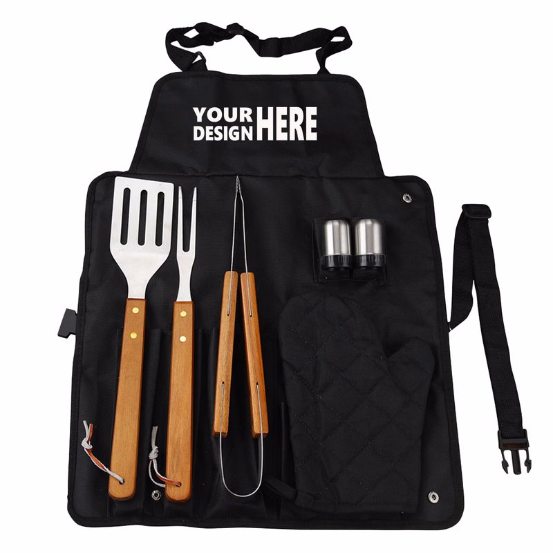 Portable Outdoor BBQ Tool Set with Apron