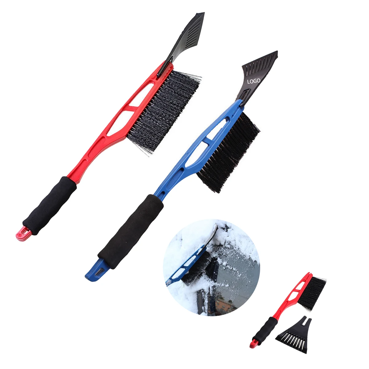 Car Snow Brush Detachable Ice Scraper Grip 1