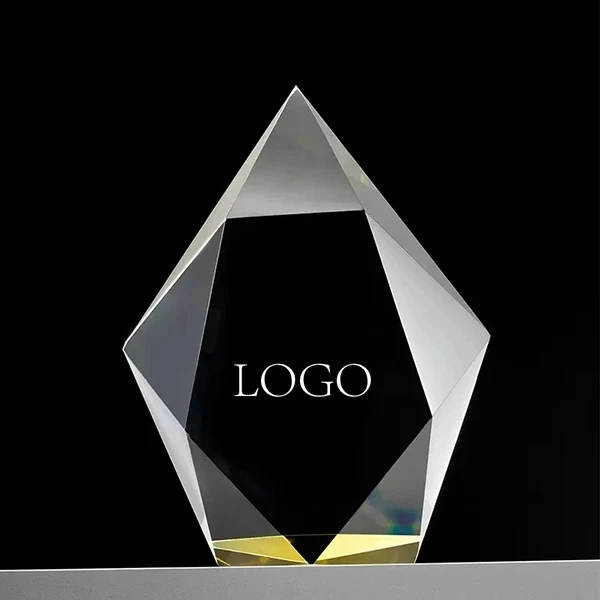 Royal blue crystal accent trophy 1