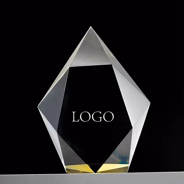 Royal blue crystal accent trophy
