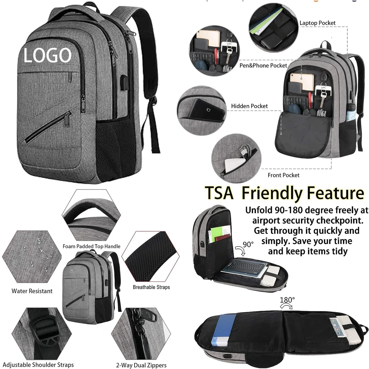 17 Inch College Backpack 1