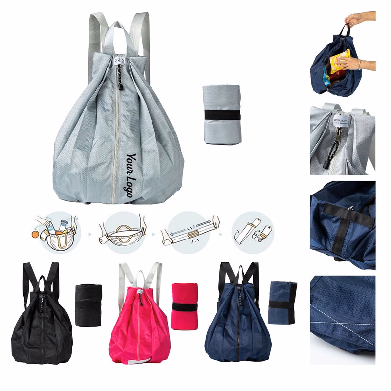 Lightweight Roll-Up Nylon Backpack