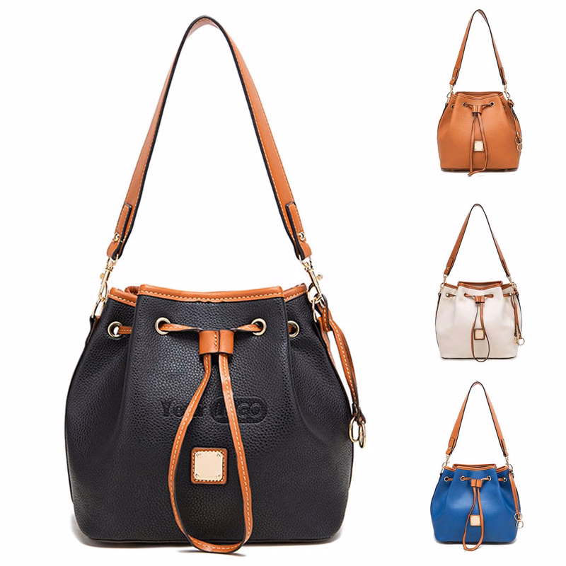 PU Large capacity cross-body bucket bag