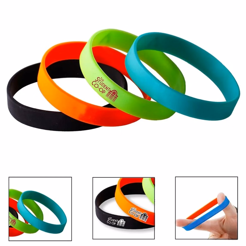 Wholesale Rubber Silicone Bracelets Solid Color