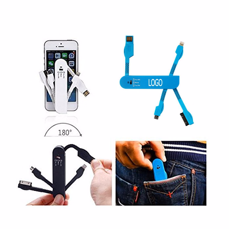 Universal Portable Army Knife 3-in-1 USB Charge Data Line