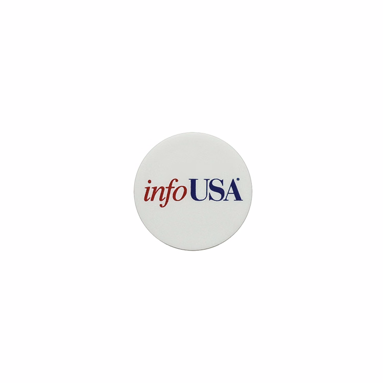 Quarter Sized White Golf Ball Marker w/2 color Imprint (15/16")