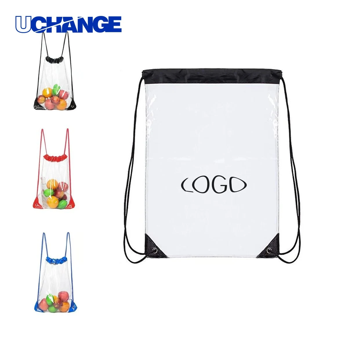 Transparent PVC Waterproof Drawstring Bag Organizer 1