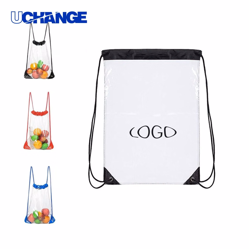 Transparent PVC Waterproof Drawstring Bag Organizer