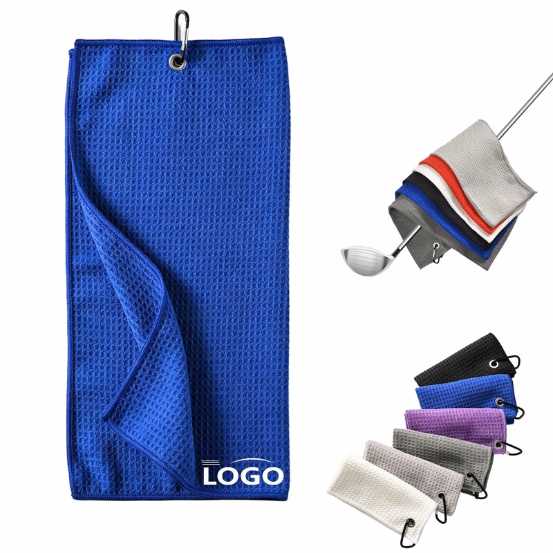 Microfiber Golf Towel W/Carabiner Clip