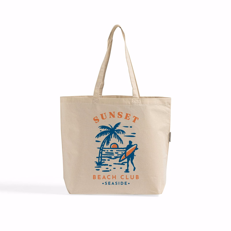 Organic Over-the-Shoulder Cotton Tote Bag