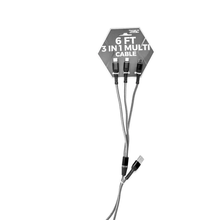 3-in-1 Phone Chargers - Lightning Micro USB Type C 1