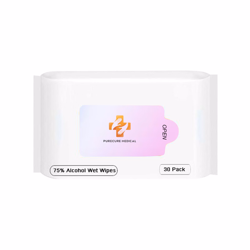 30 CT. ALCOHOL ANTIBACTERIAL WET WIPE PACKET
