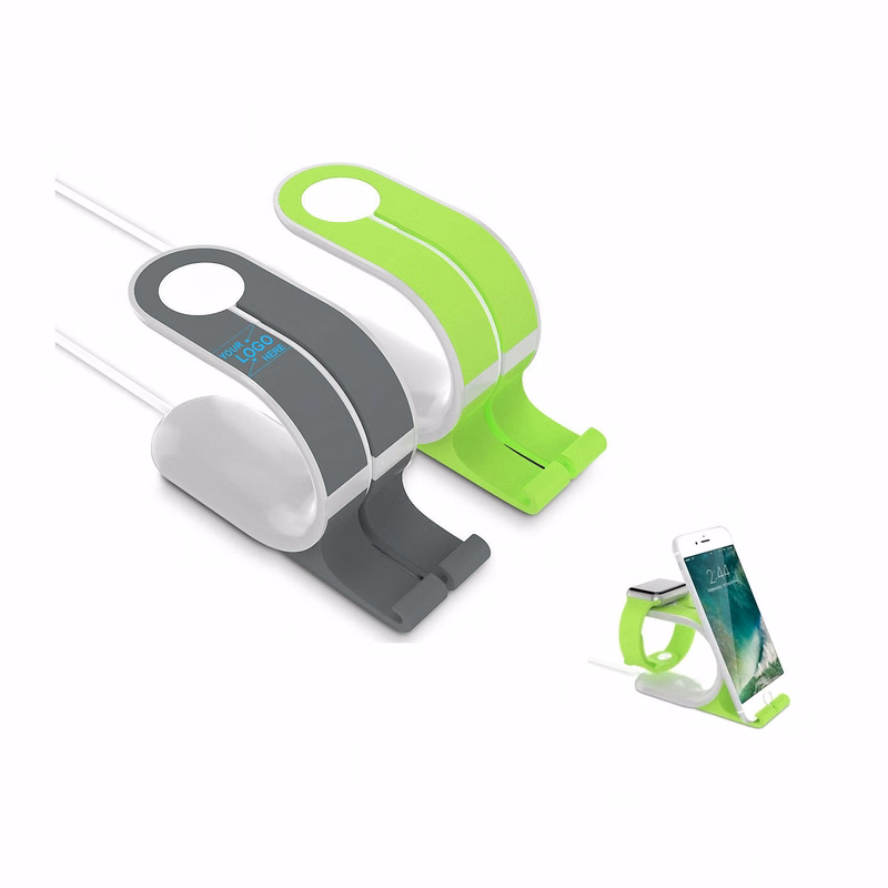Dual Silicone Phone and Smart Watch Stand Holder