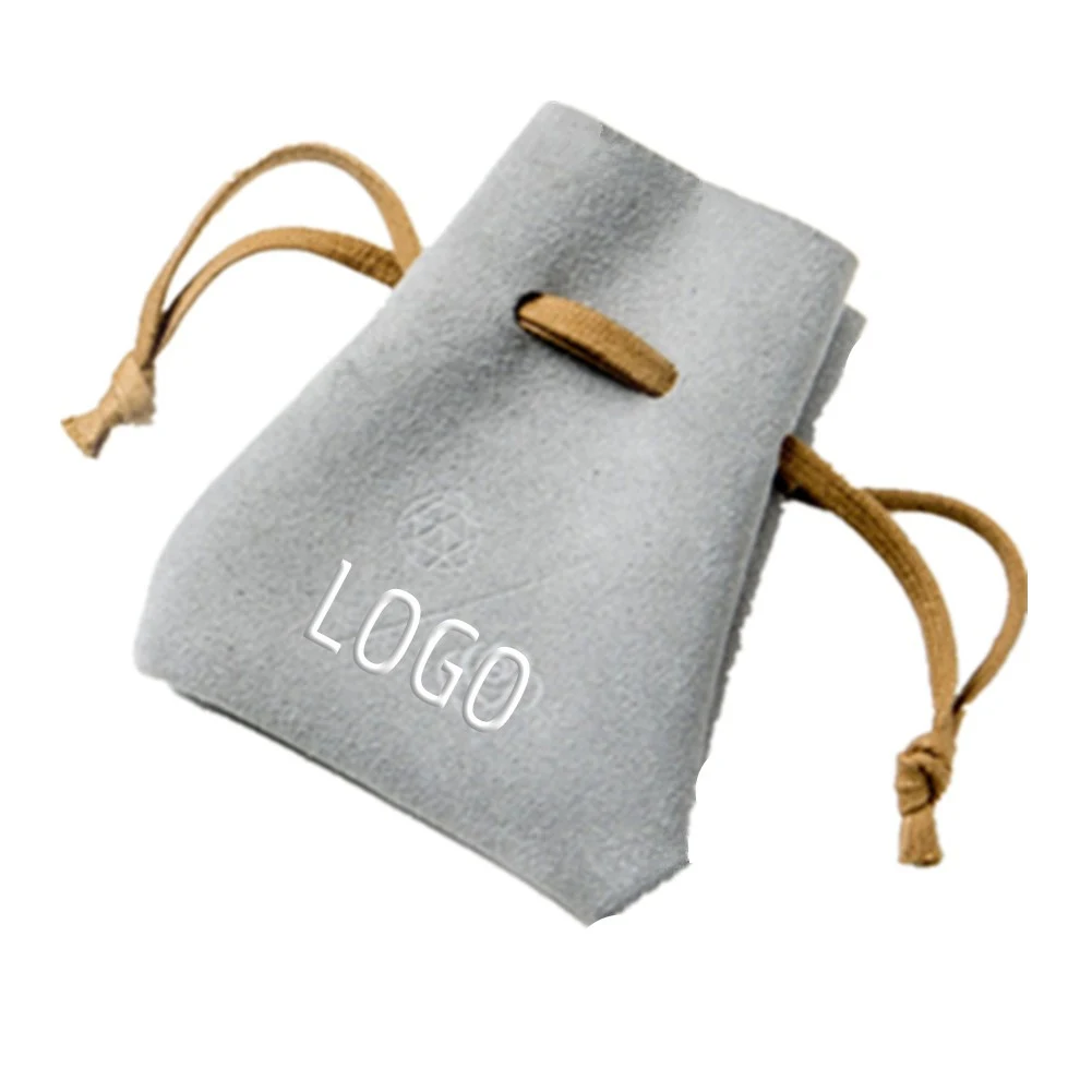 Leather Jewelry Drawstring Bag 1
