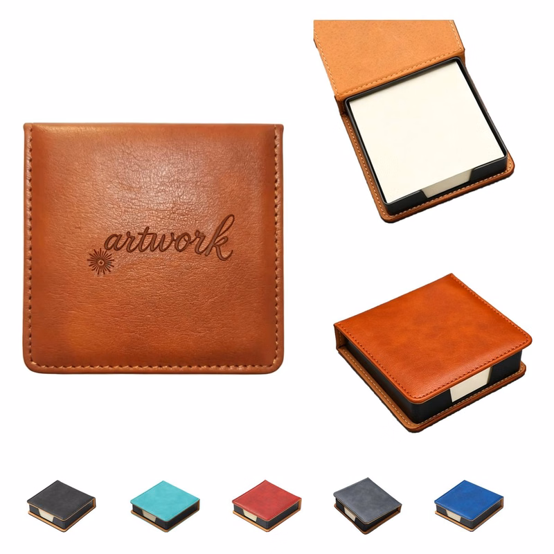 PU Leather Memo Box W/ Notepad
