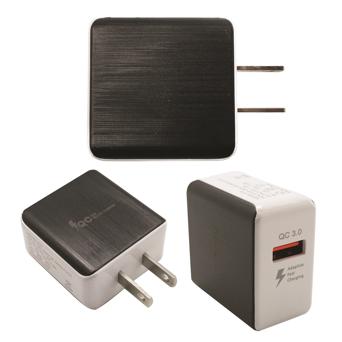 QC 3.0 White/Black Quick Wall Charger Adapter 1