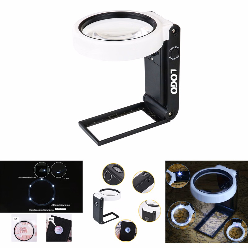 Magnifying Glass with Light and Stand