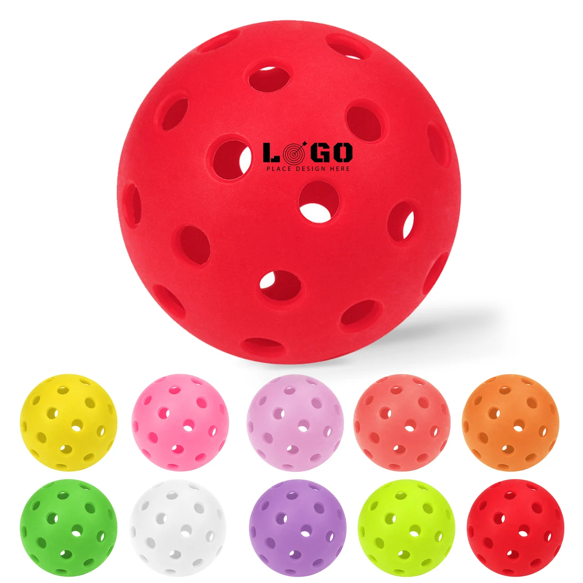 Outdoor Pickleballs for Beginners and Kids, 10 Colors 1