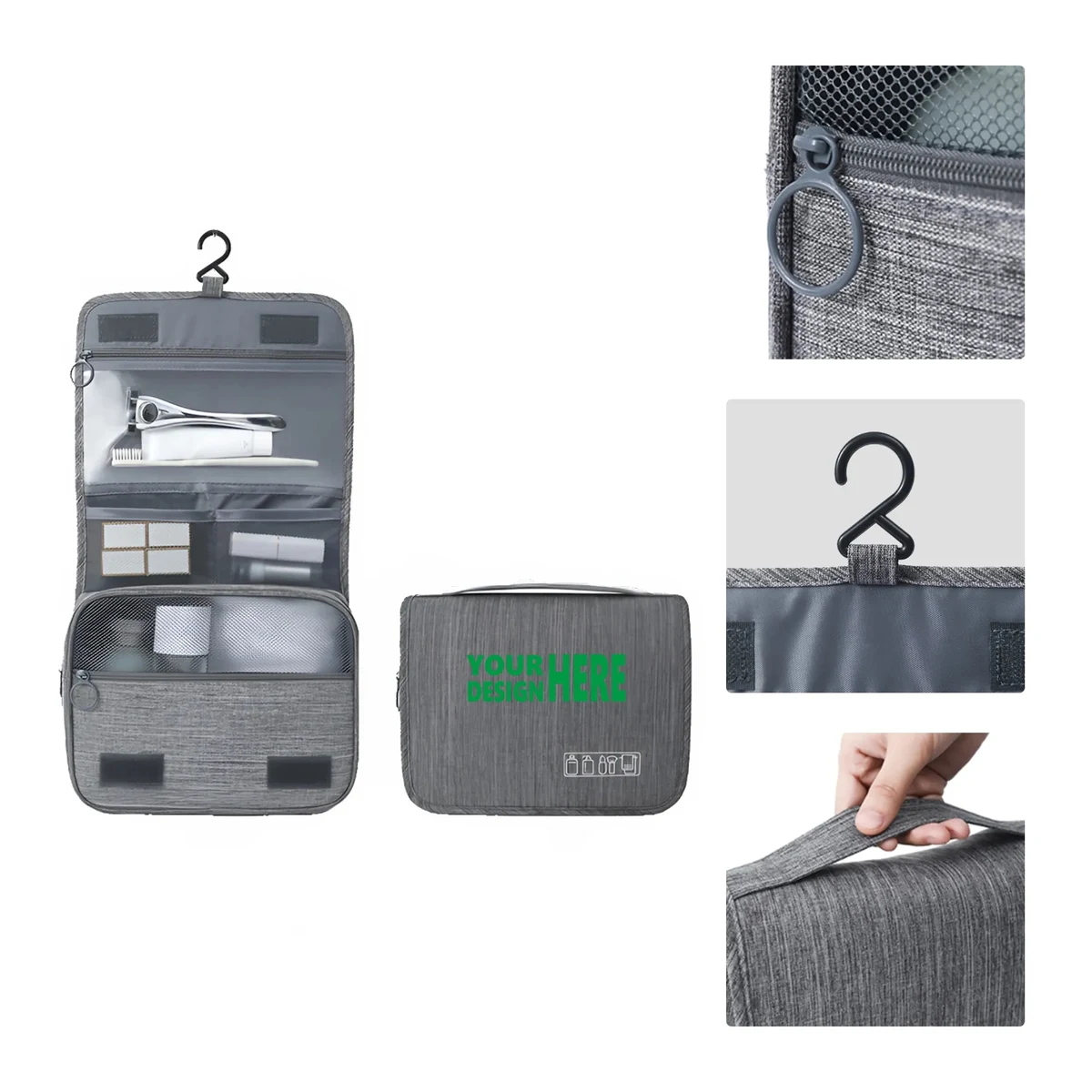 Hanging Travel Toiletry Bag with Dry and Wet Separation 1