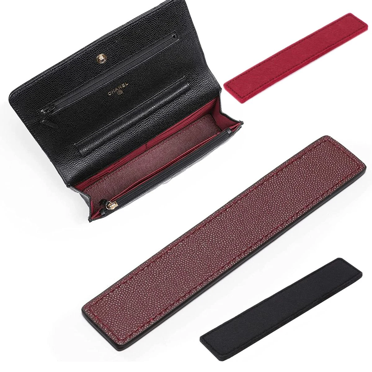 7 x 1.2 Inches Felt and Leather Handbag Base Shaper 1