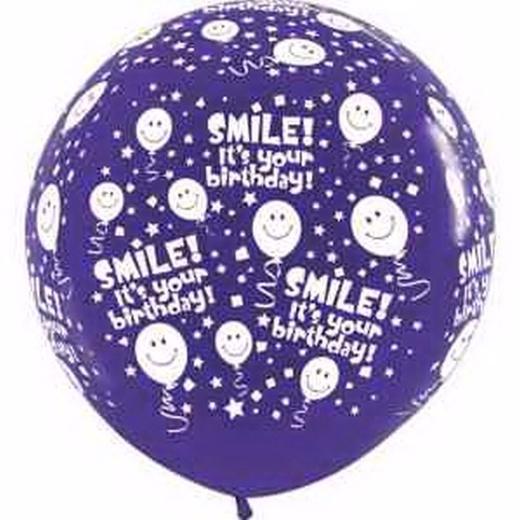 3' Balloon/ Crystals - Printed 2 Sides/ 2 Colors