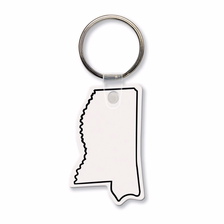Mississippi State Shape Key Tag (Spot Color)