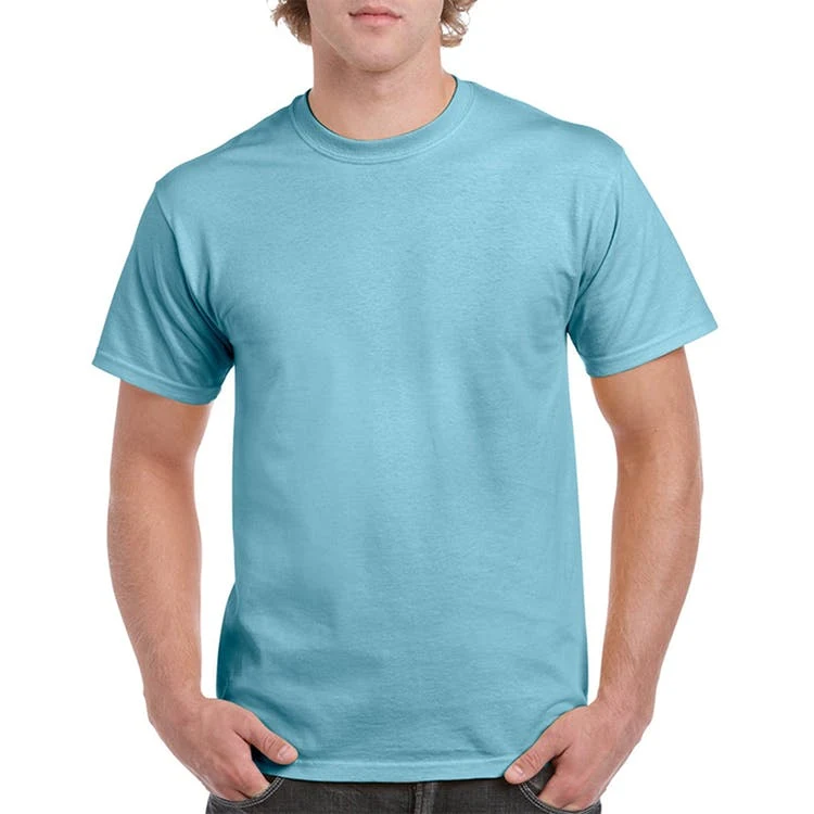 Gildan Cotton Men's T-Shirts Sky Medium 1