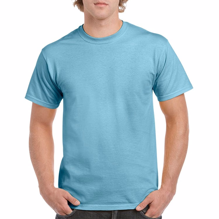 Gildan Cotton Men's T-Shirts Sky Medium