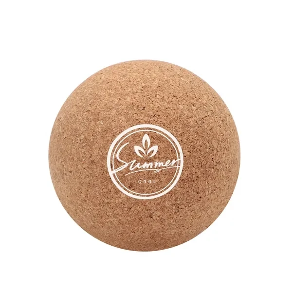 Custom Solid Cork Massage Ball 2.4 inch Wellness — Promotional Stress Reliever 1