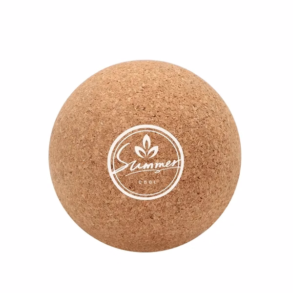 Custom Solid Cork Massage Ball 2.4 inch Wellness — Promotional Stress Reliever